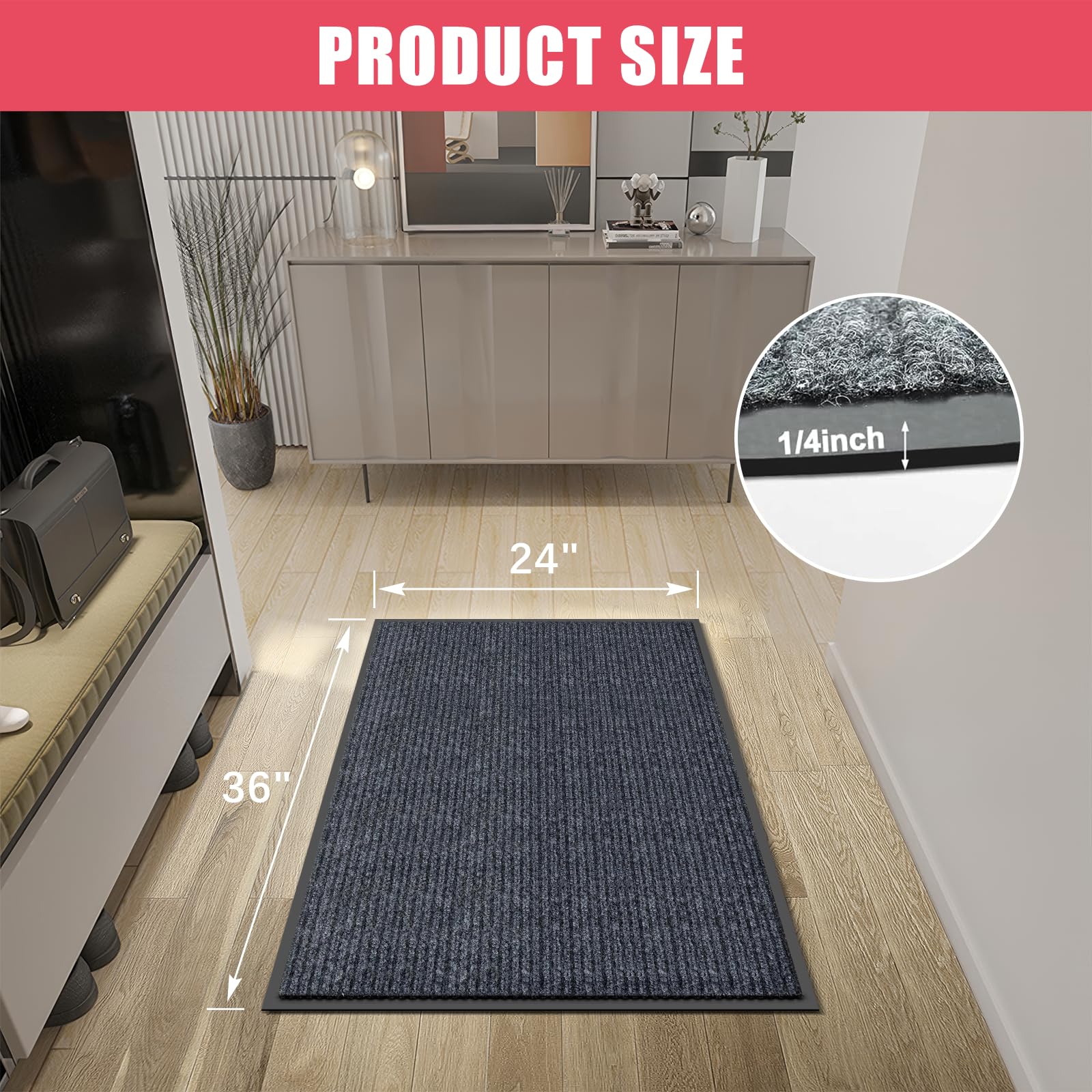Kuyal mat resists stains and fading for long-lasting outdoor use