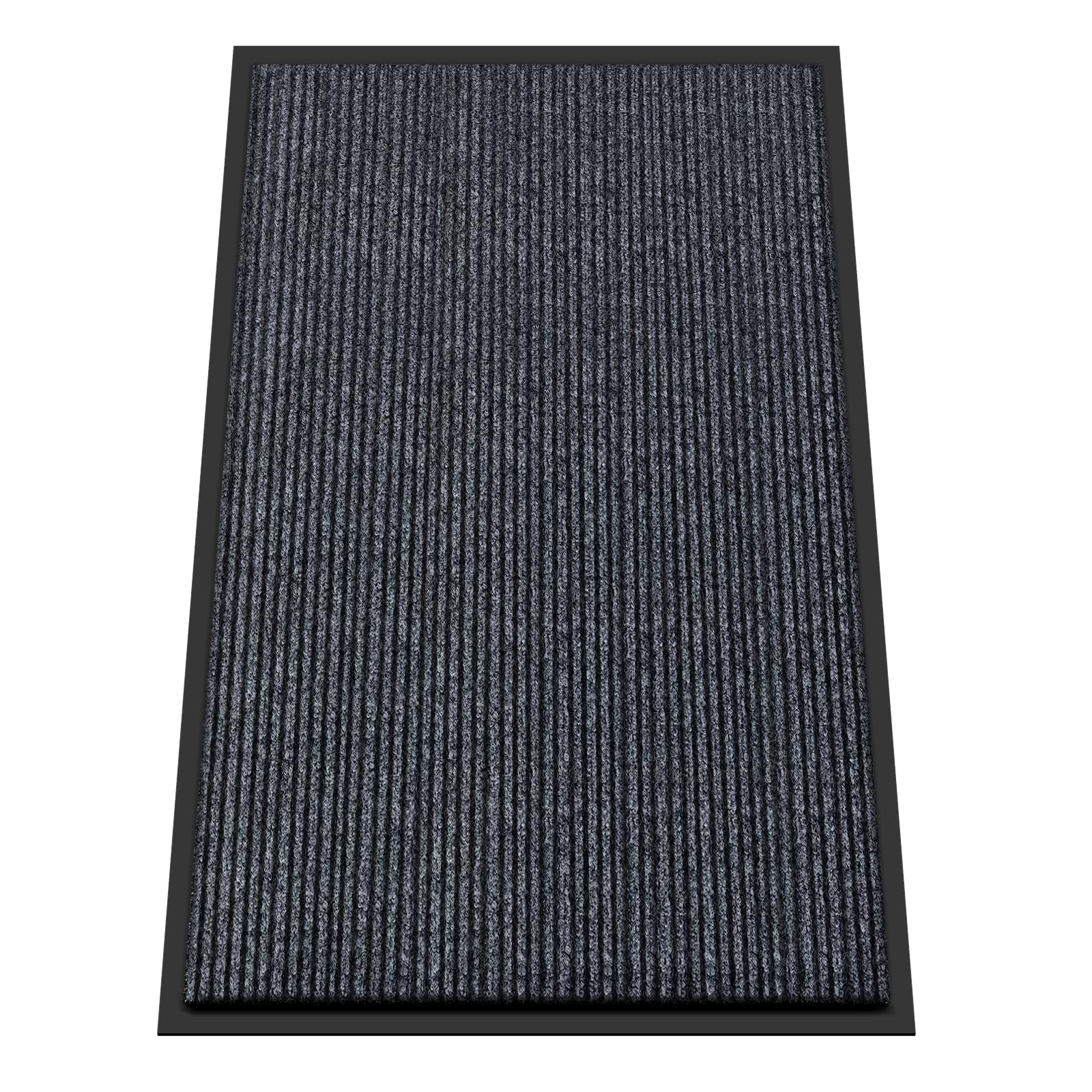Kuyal front door mat with textured PVC backing provides non-slip safety for busy entrances.