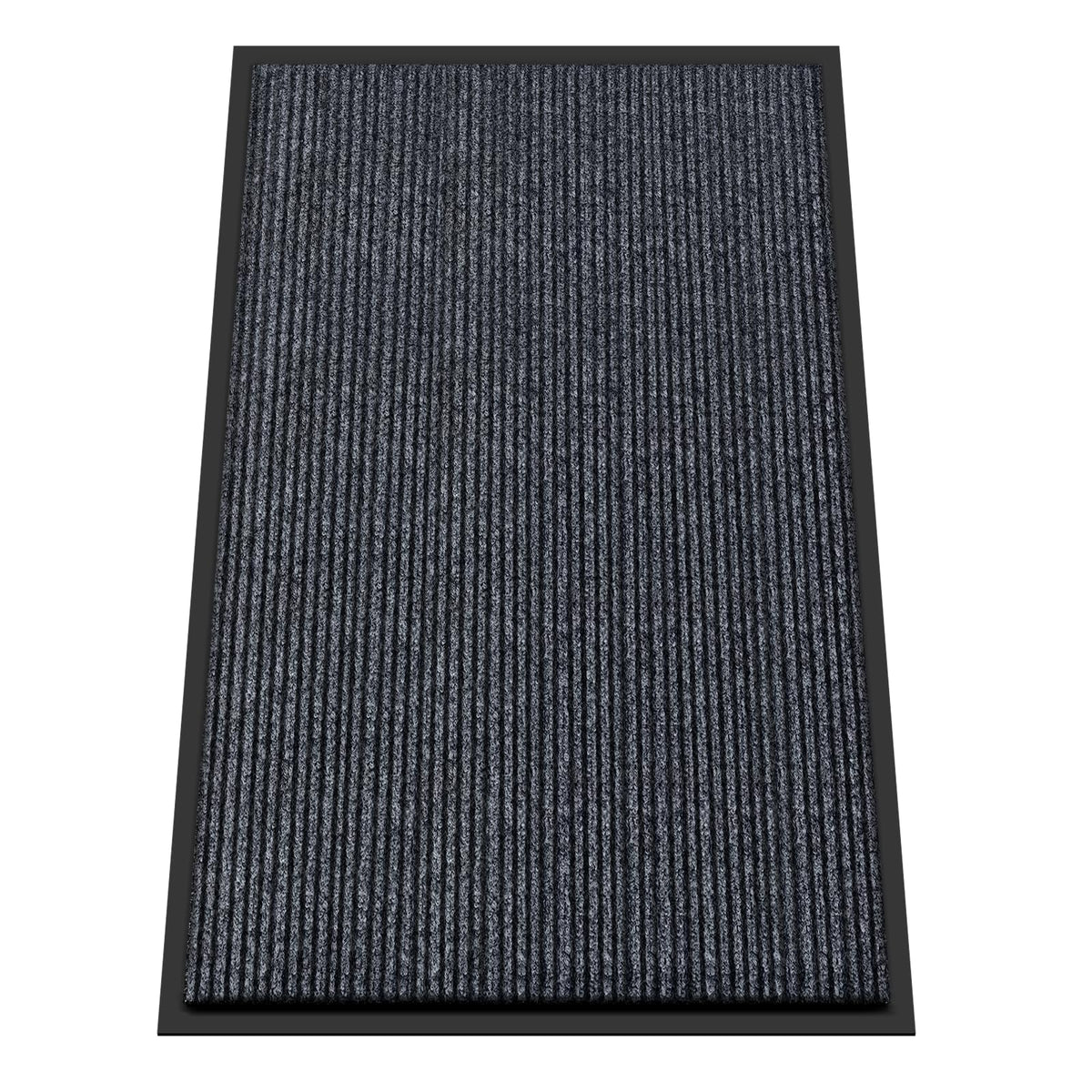 Kuyal front door mat with textured PVC backing provides non-slip safety for busy entrances.
