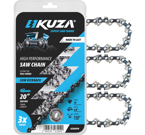 KUZA 72LPX70CQ German steel 20-inch chainsaw chain for durable cuts