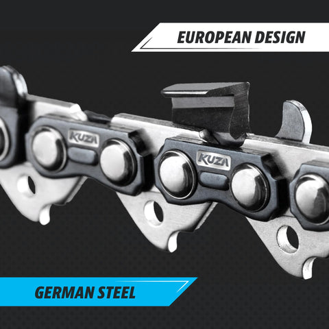 KUZA chain compatibility chart with multiple brands