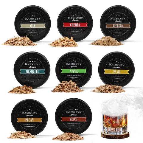 KUZKUZY Apple wood chips for balanced smoke in bourbon cocktails