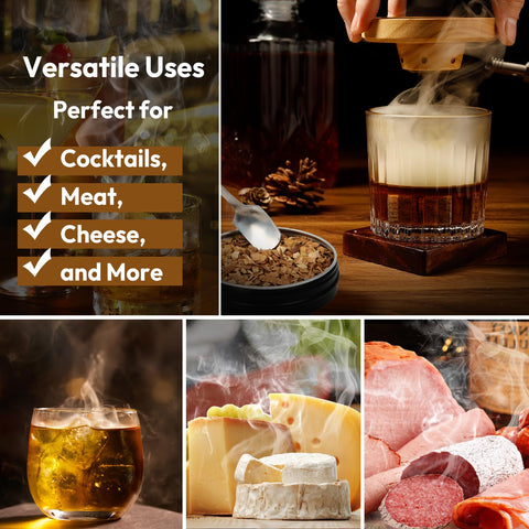 KUZKUZY Pecan wood chips provide warm, nutty flavor for cocktails