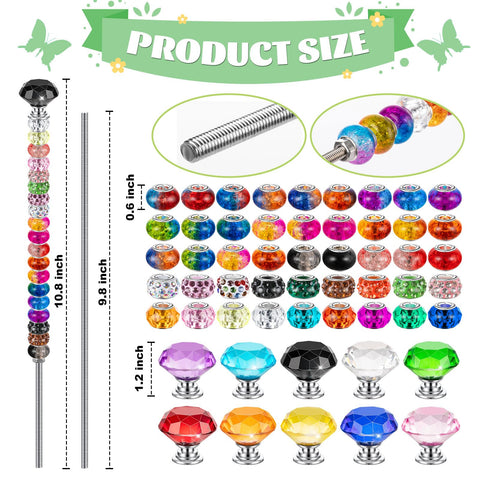 KVCSYAW crystal stopper tops sparkle on DIY wands