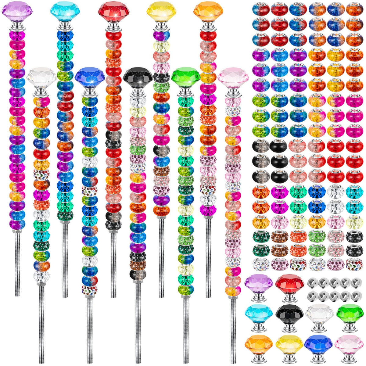 KVCSYAW beads set with 200 colors for custom garden wands