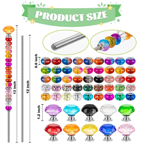 KVCSYAW colorful round large-hole beads add vibrant, customizable accents