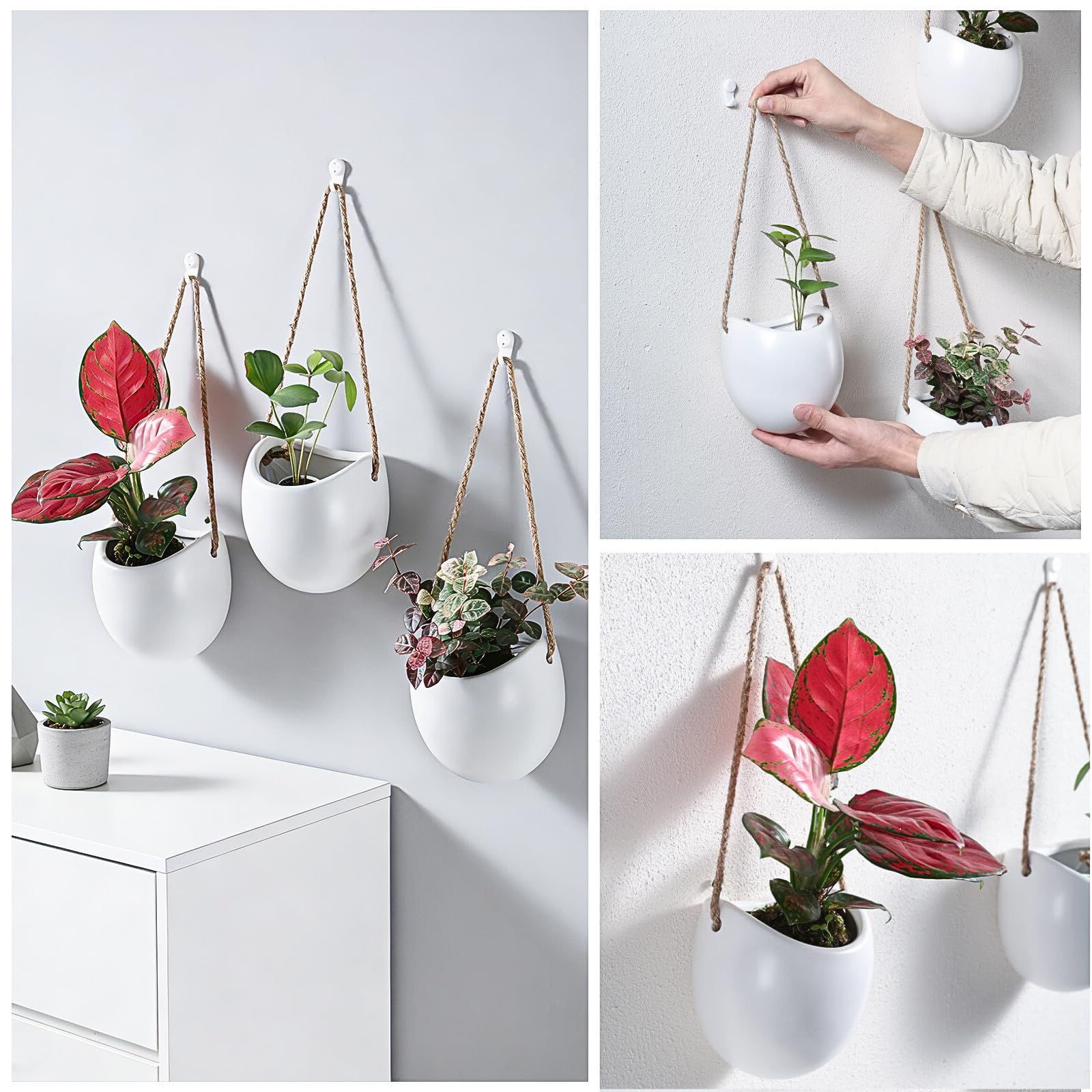 Kvetto living room planters elevate walls with greenery and art.