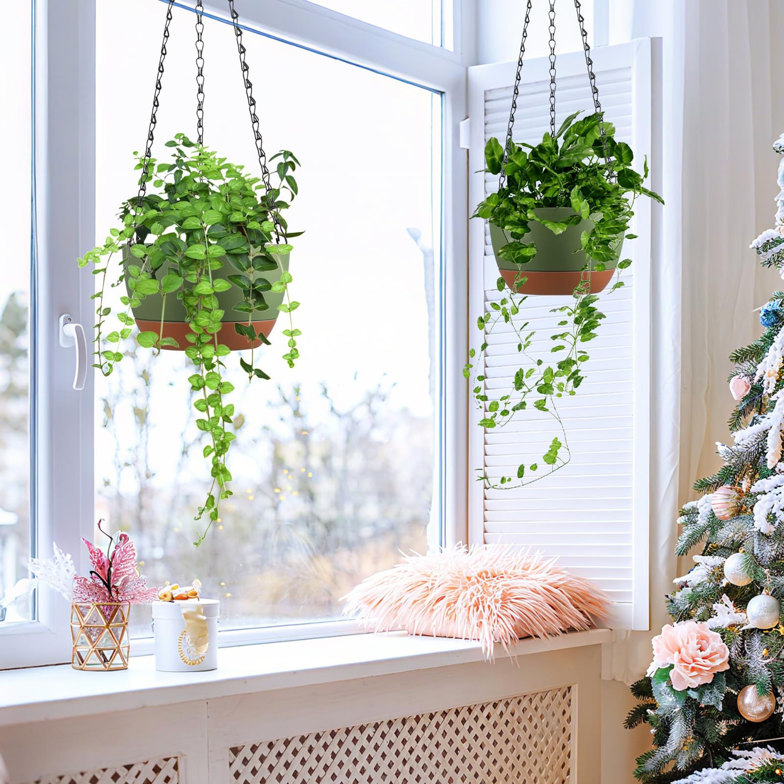 Kvetto vertical greening planters create a space-saving green wall effect.