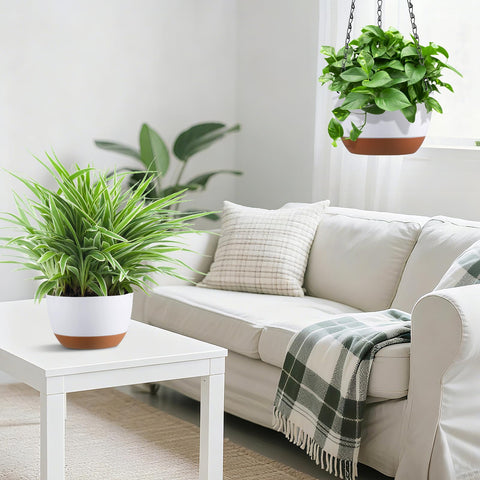 Kvetto 8-inch PP-planter is sturdy yet lightweight for easy placement.