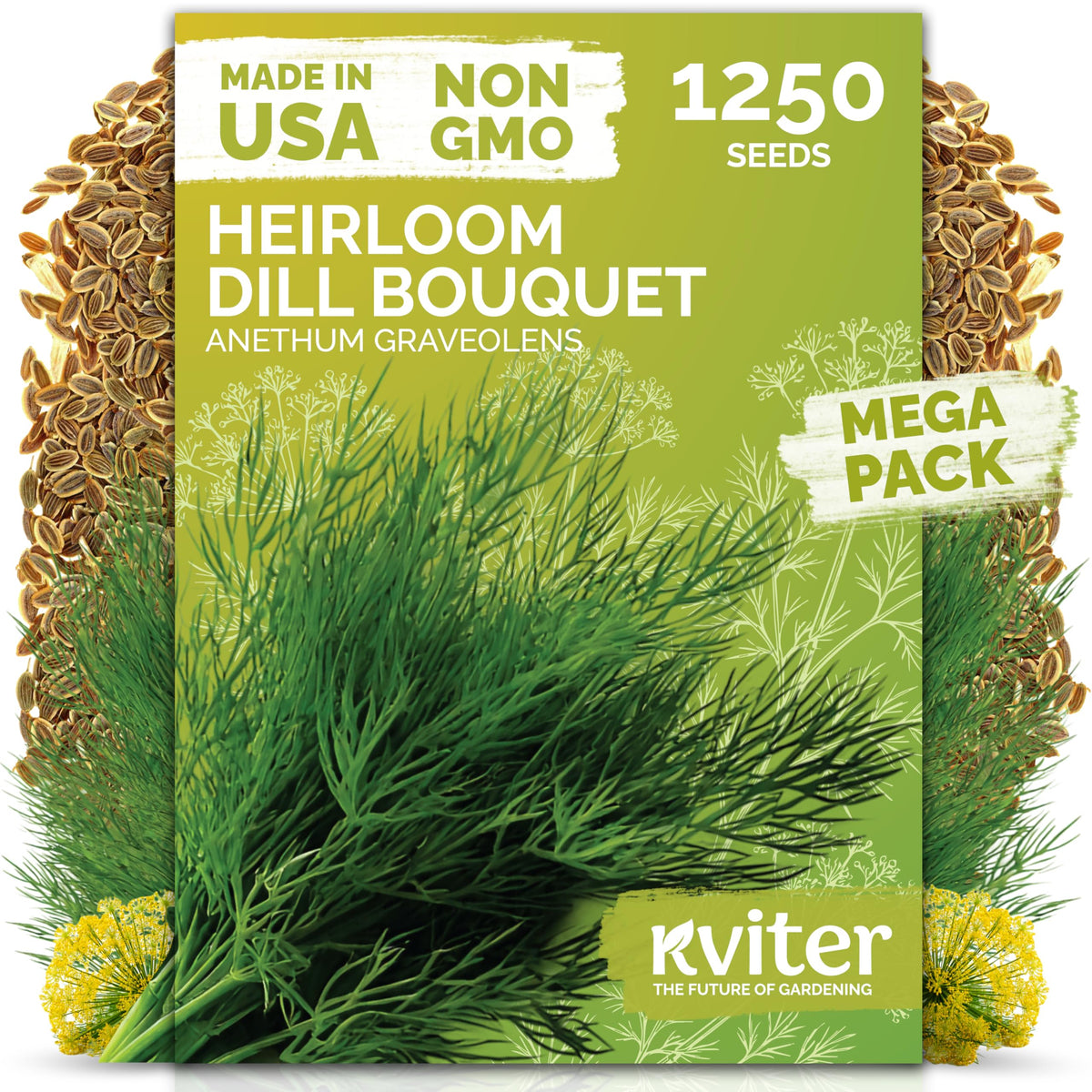 KVITER 1250 dill seeds packaging for easy home planting.