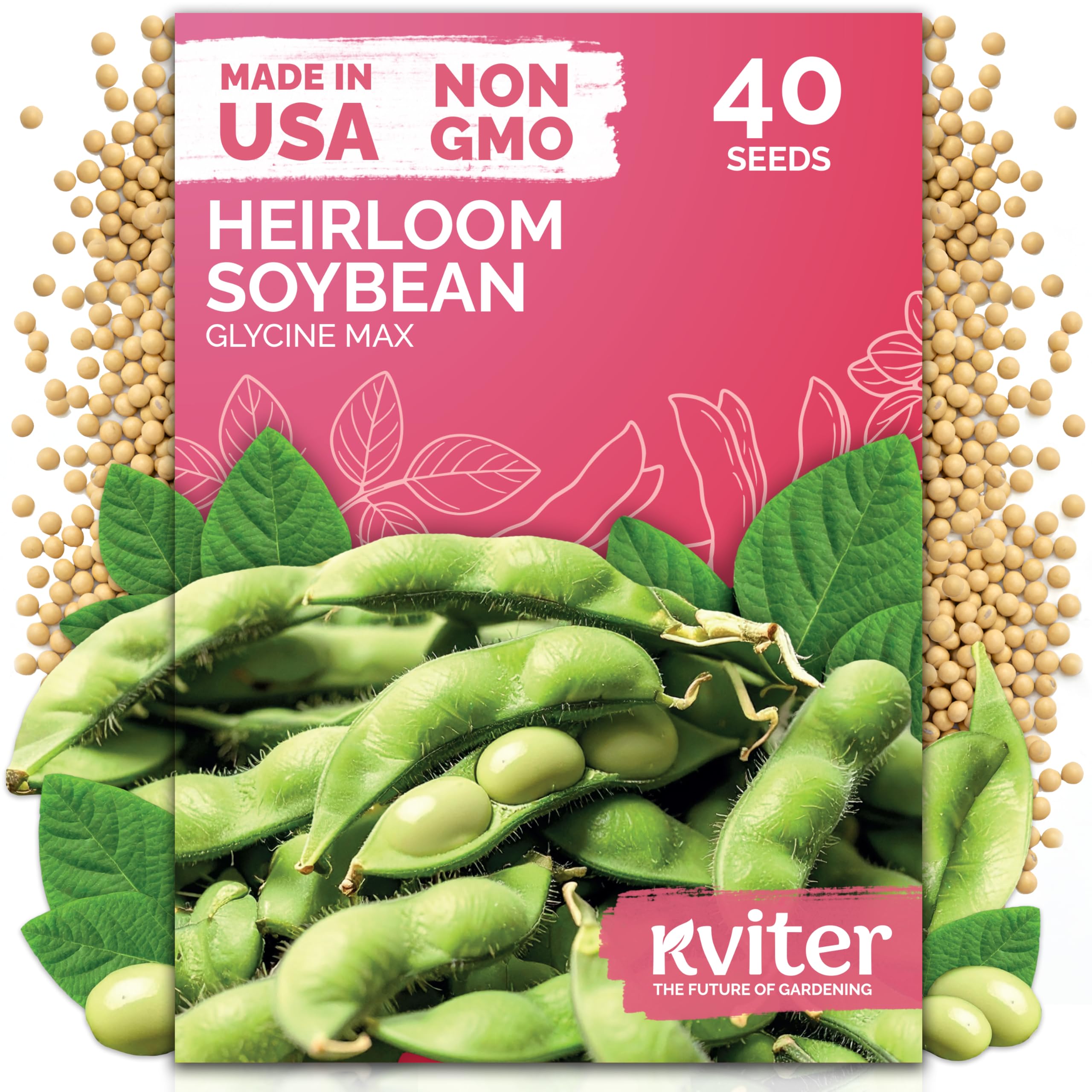 KVITER 40 edamame seed bag popular for home gardening and reliable germination