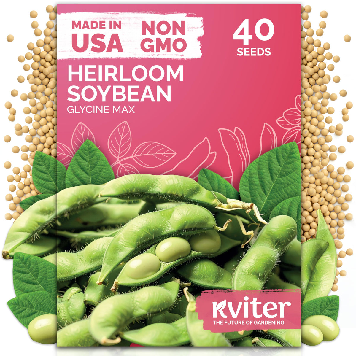KVITER 40 edamame seed bag popular for home gardening and reliable germination