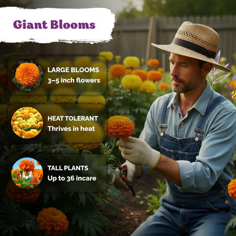 KVITER 500 Cracker Jack Marigold Seeds bed bloom adds year-round brightness