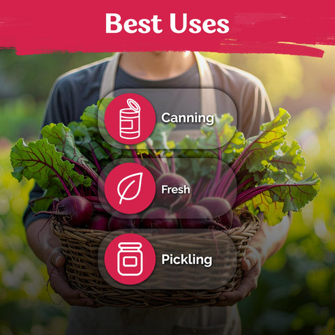 KVITER Detroit Dark Red Beet harvest, 2-3 inch roots ready to collect