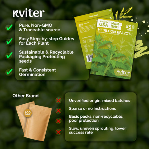 KVITER Epazote leaves ideal for fresh cooking or tea.