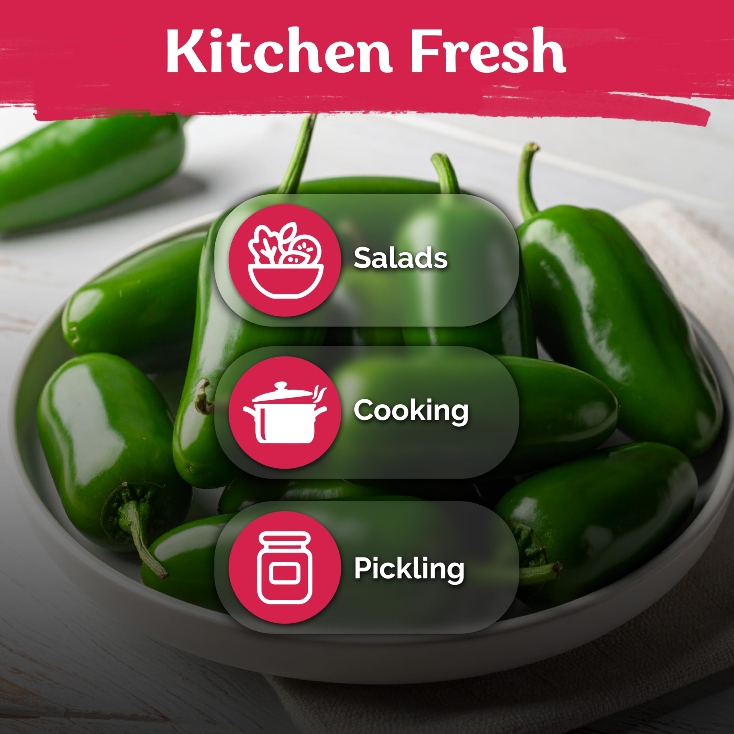 KVITER jalapeño seeds heirloom variety for classic flavor.