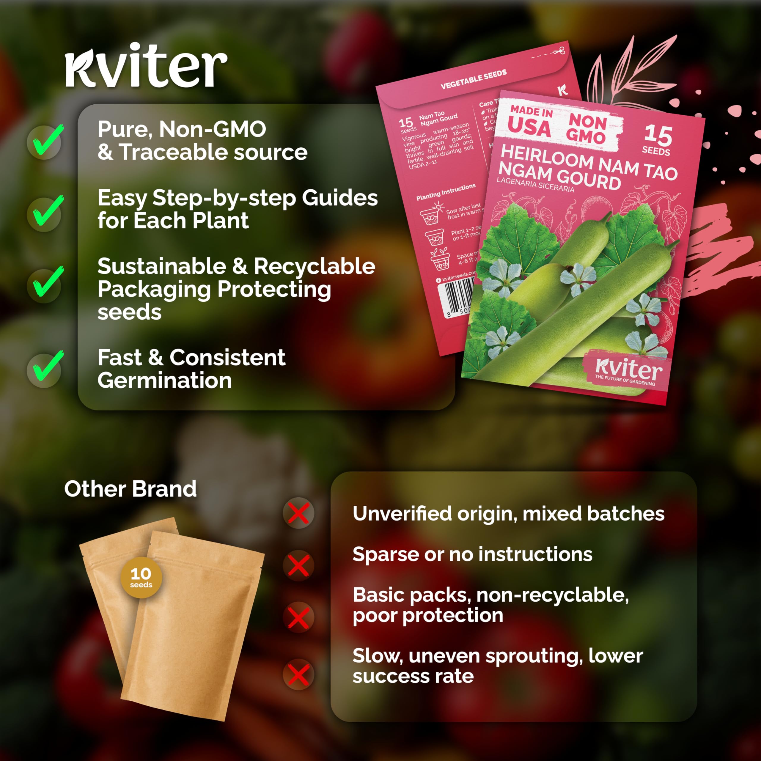 KVITER lau ki bottle gourds on vines with straight fruits image.