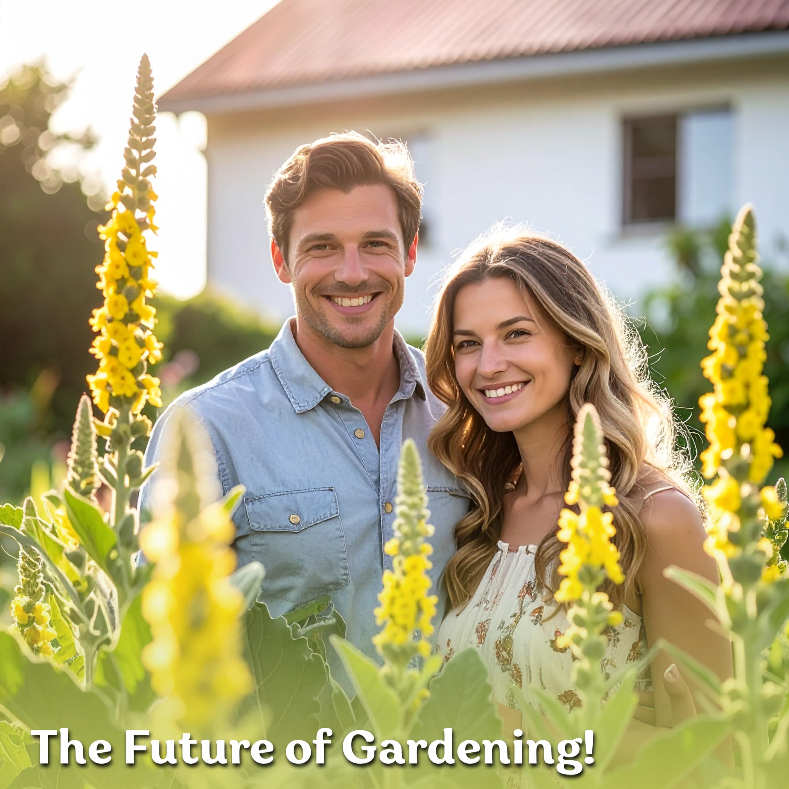KVITER garden scene with mullein as a focal plant in a meadow