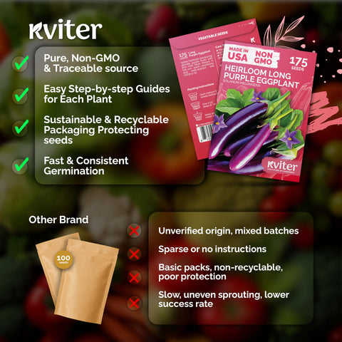 KVITER non-GMO open-pollinated seeds support simple seed saving for future seasons