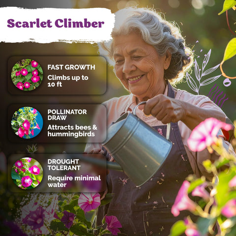 KVITER scarlett-ohara heirloom seeds ideal for climbing vines.
