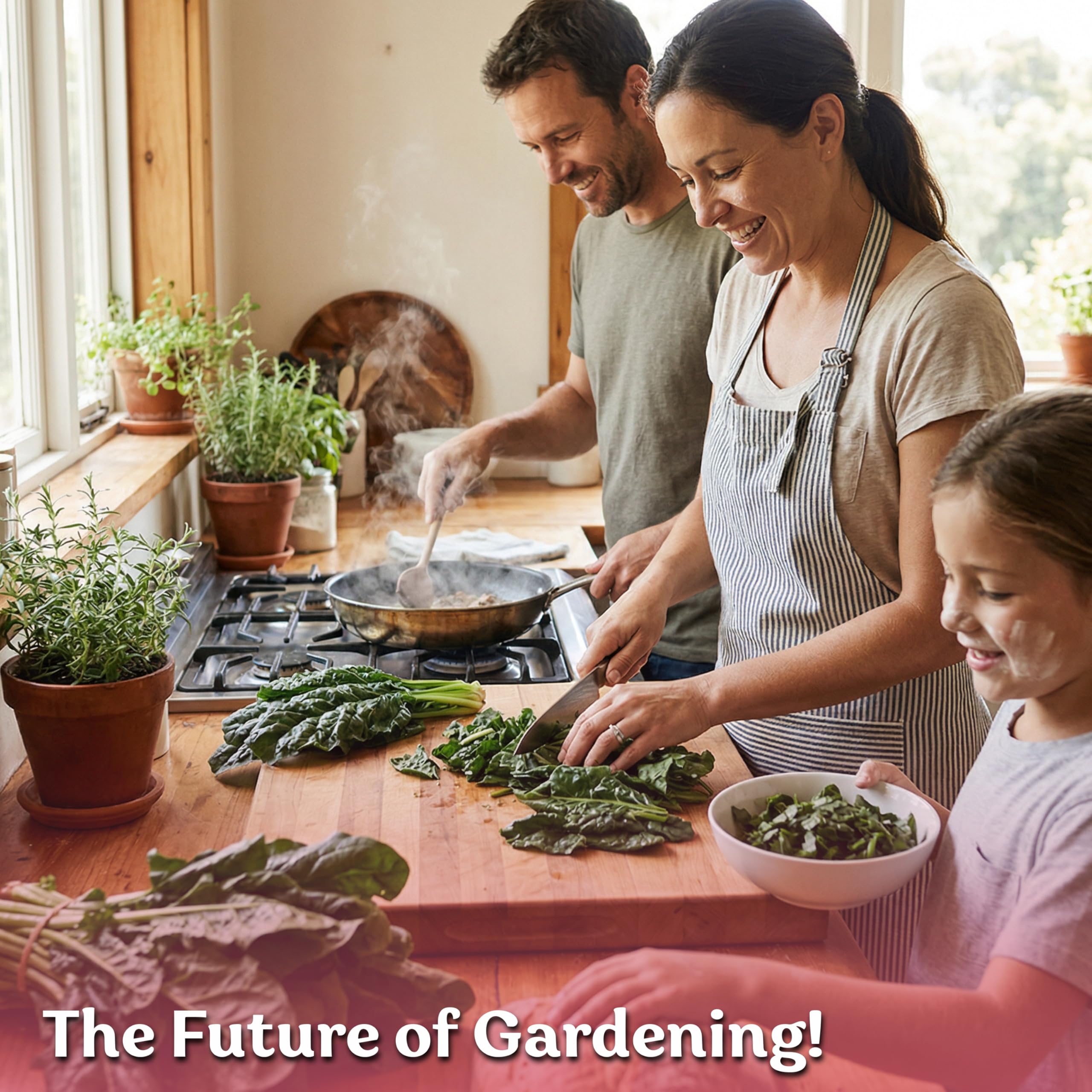 KVITER spinach container garden setup for compact balcony or patio spaces.