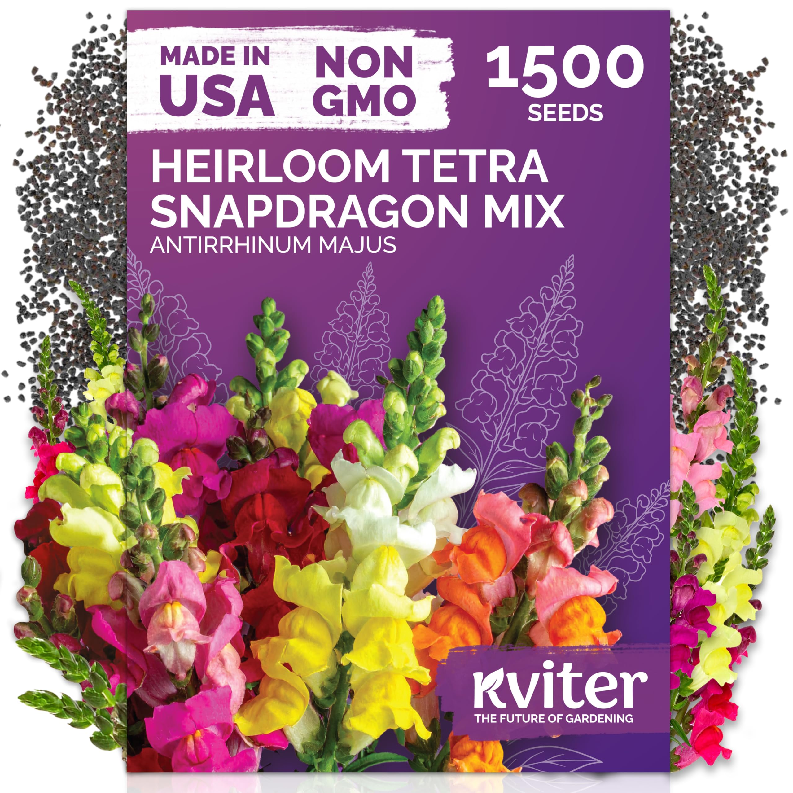 KVITER tetra mix seeds pack front, ideal for outdoor garden planting