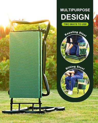 KVR Foldable garden bench frame for portable storage