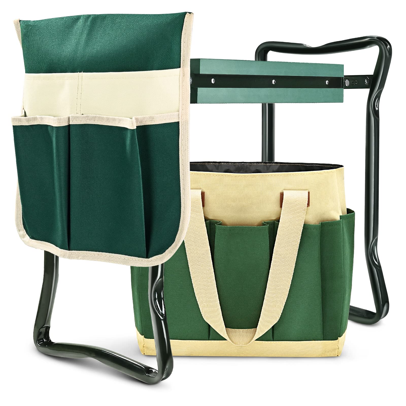KVR garden kneeler with wide 7.9 inch seat for comfortable gardening.