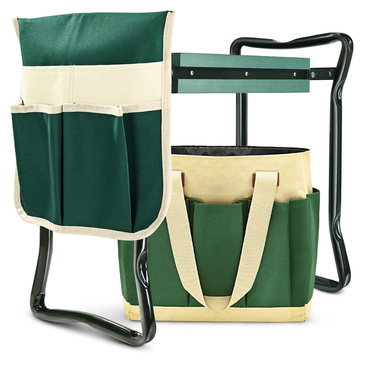 KVR garden kneeler with wide 7.9 inch seat for comfortable gardening.