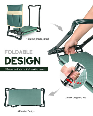 KVR Two-in-One garden bench kneeler and seat in action