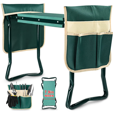 KVR Upgraded Garden Kneeler Seat with thickened pad for comfortable extended kneeling sessions.