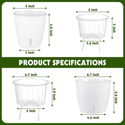 KvyusFlourish grey self-watering pot for balanced moisture and stylish spaces
