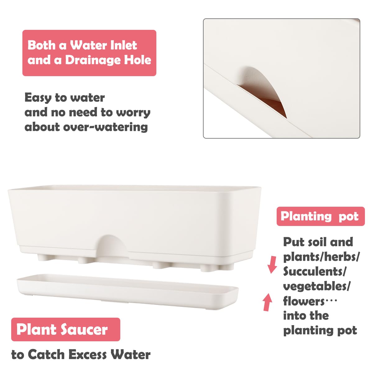 KvyusFlourish drainage hole saucer keeps floors clean and watering steady.
