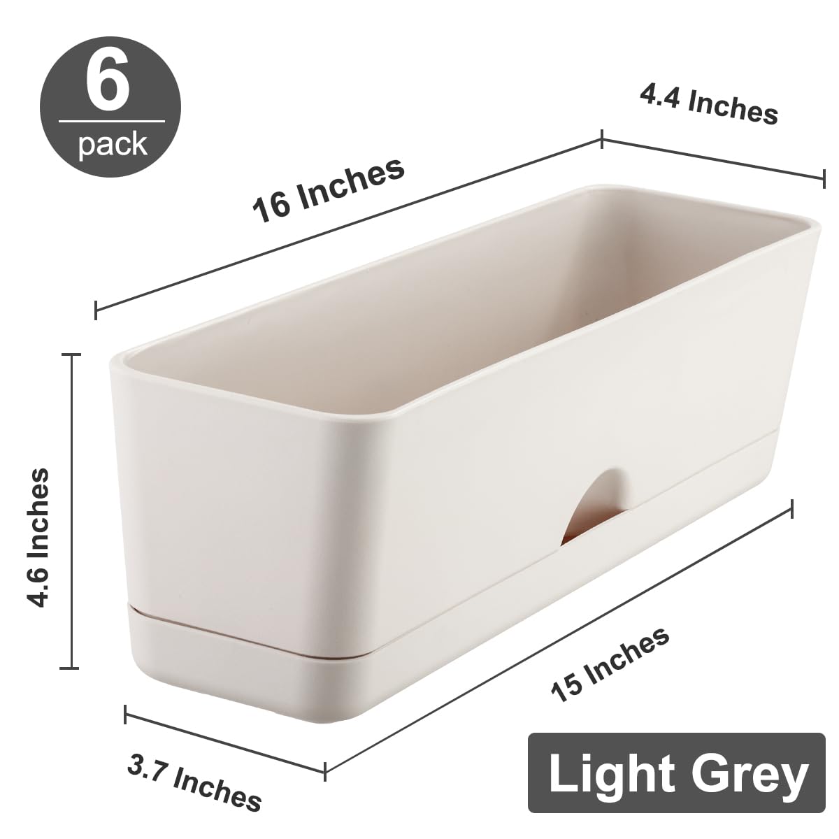 KvyusFlourish light-grey rectangle planter blends with modern decor.