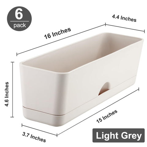 KvyusFlourish light-grey rectangle planter blends with modern decor.
