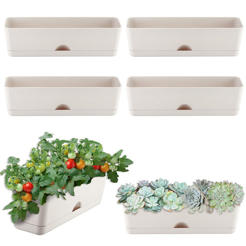 KvyusFlourish rectangle planter 16x4 window boxes for tidy, organized windowsills.