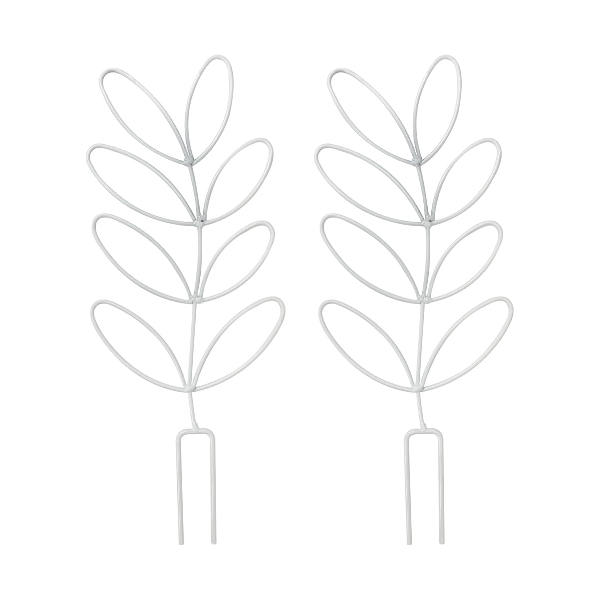 KVZVK 2Pack leaf-shaped indoor plant trellis provides sturdy climbing support for pots.