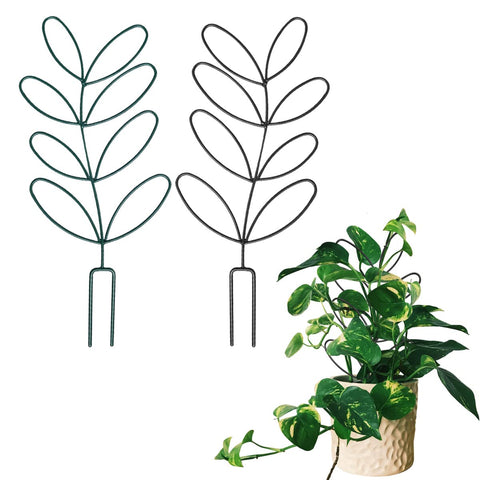 KVZVK leaf-shape trellis supports indoor climbing plants for stylish growth.