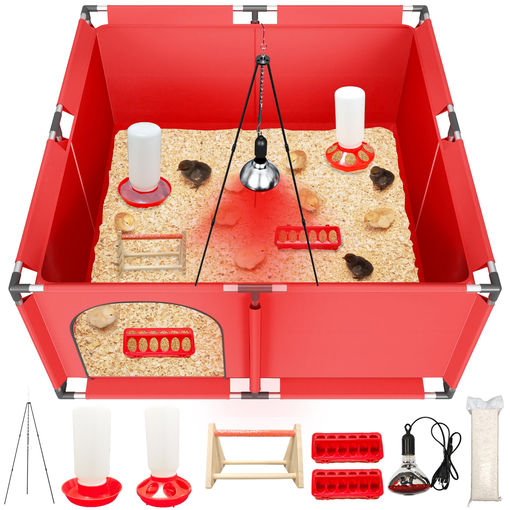 Kweetle brooder box assembly shows a sturdy, secure chick housing setup.