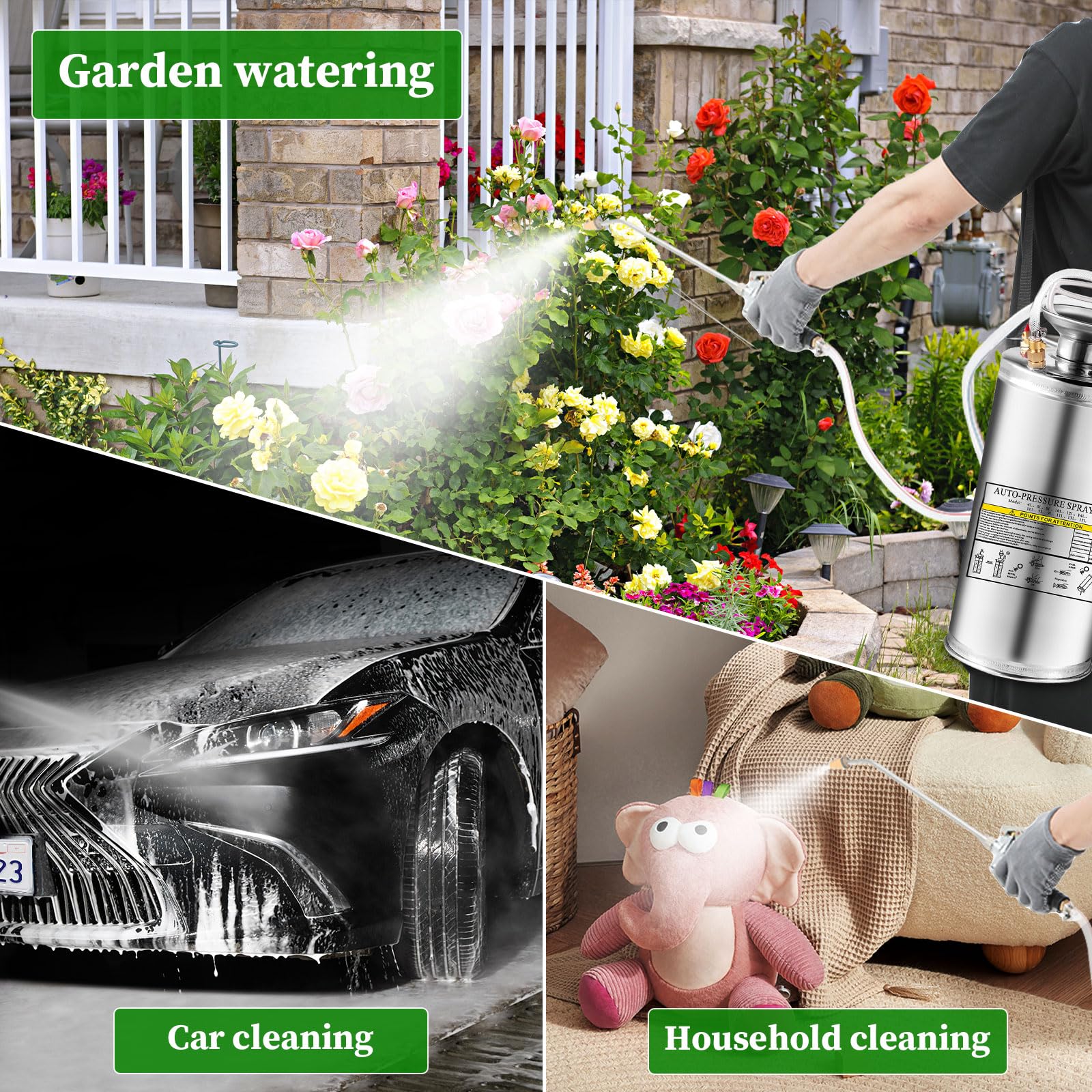 Kweetle large-flow piston rod ensures steady spraying performance.