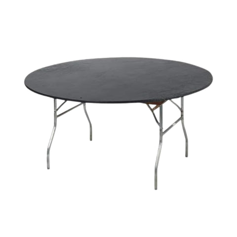 Kwik-Covers 60 inch round pack with five black covers for events.