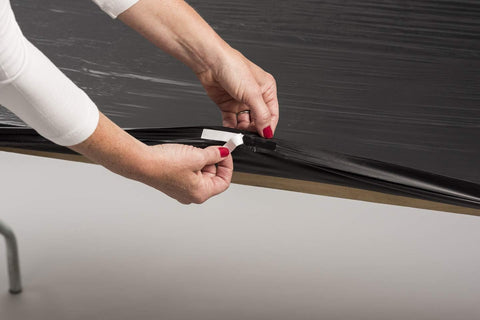Wind-resistant fit keeps Kwik-Covers in place outdoors.