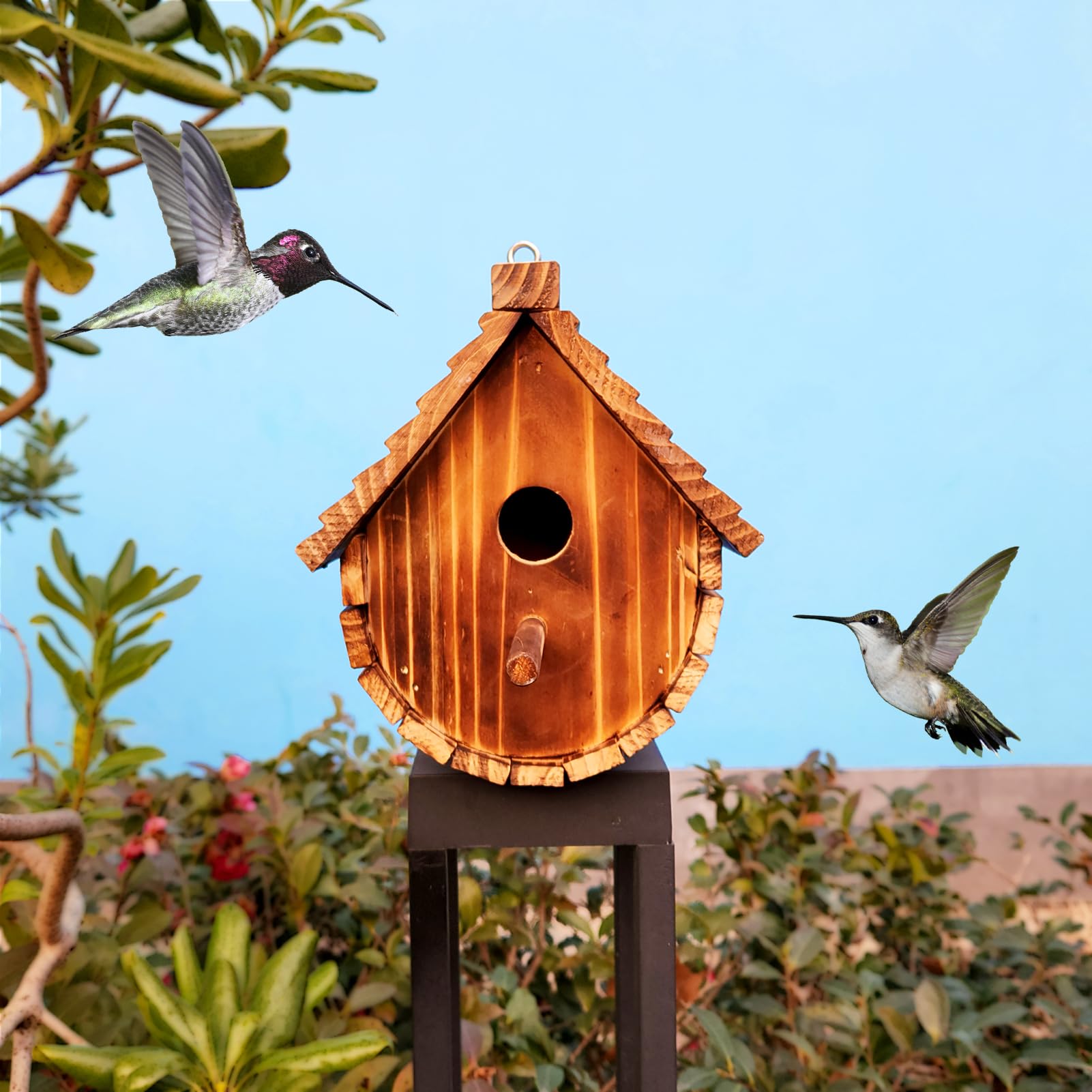 KWISAMR Wren House fully assembled for quick setup.