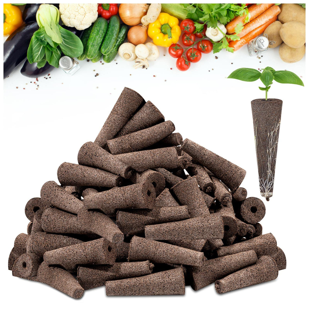 KXCOFTXI grow sponges 70-pack for easy seed germination in hydroponics