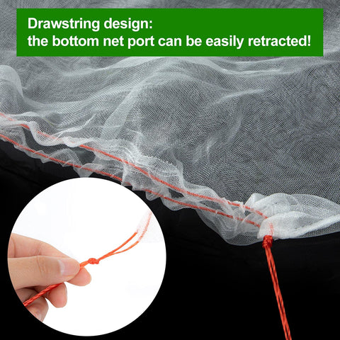 KXCOFTXI 40-mesh nylon net supported for easy harvests.