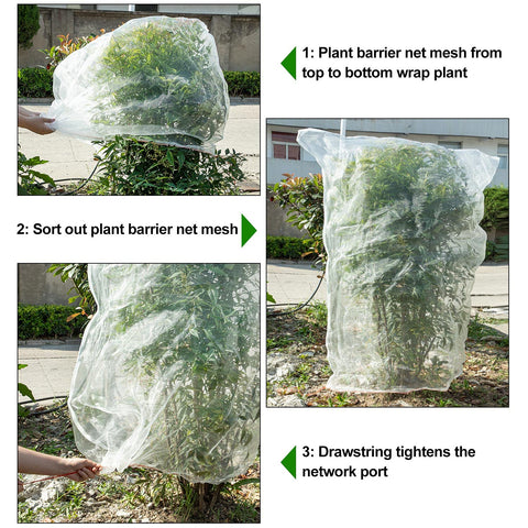 KXCOFTXI barrier bag netting covers large plants securely.