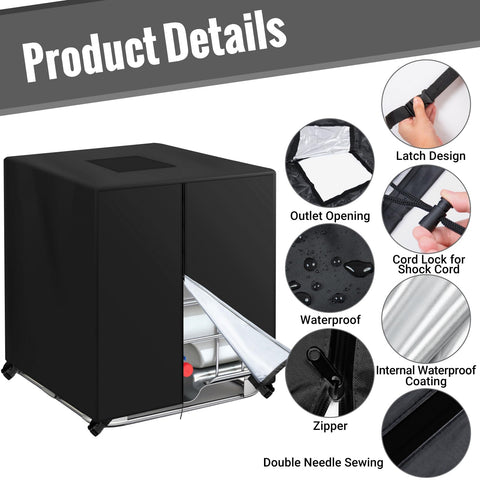 KY-HUAEN IBC Tote Cover side view showing 420D durability.