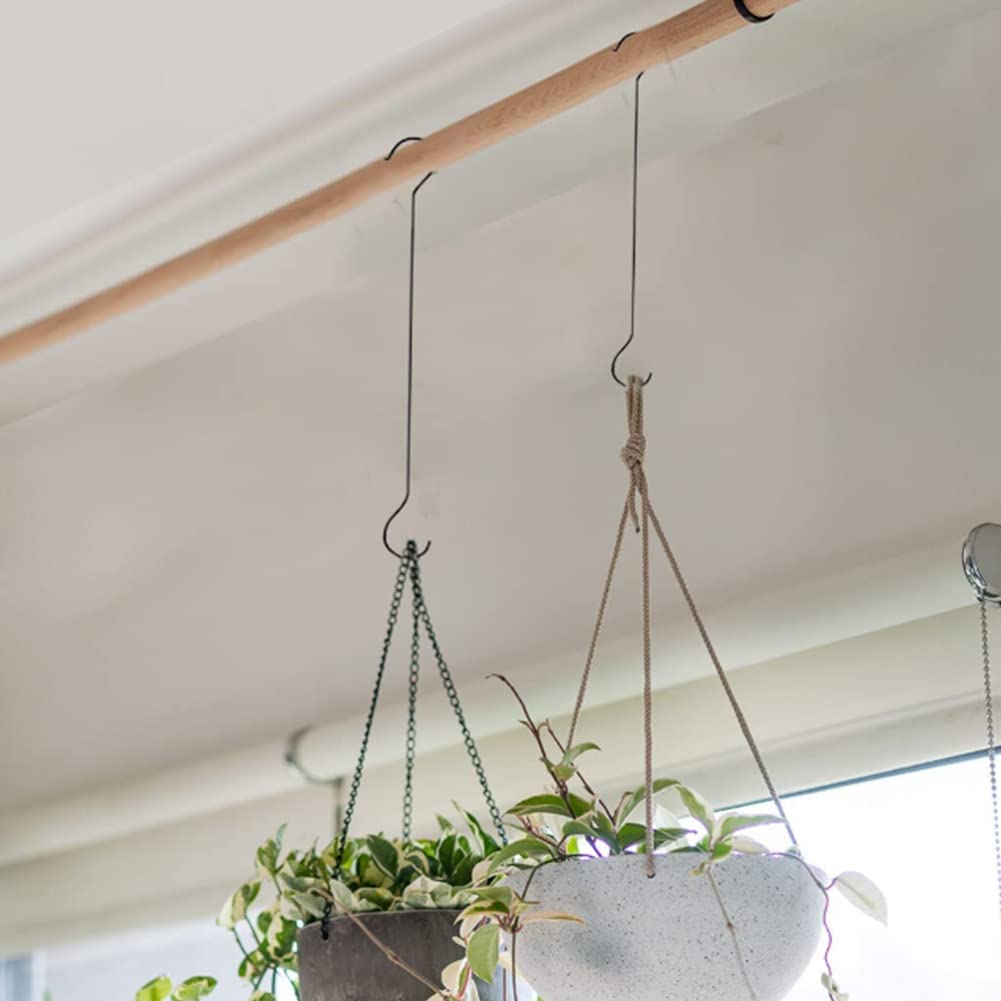 K Y KANGYUN long S hook extension used in garden for hanging plants.