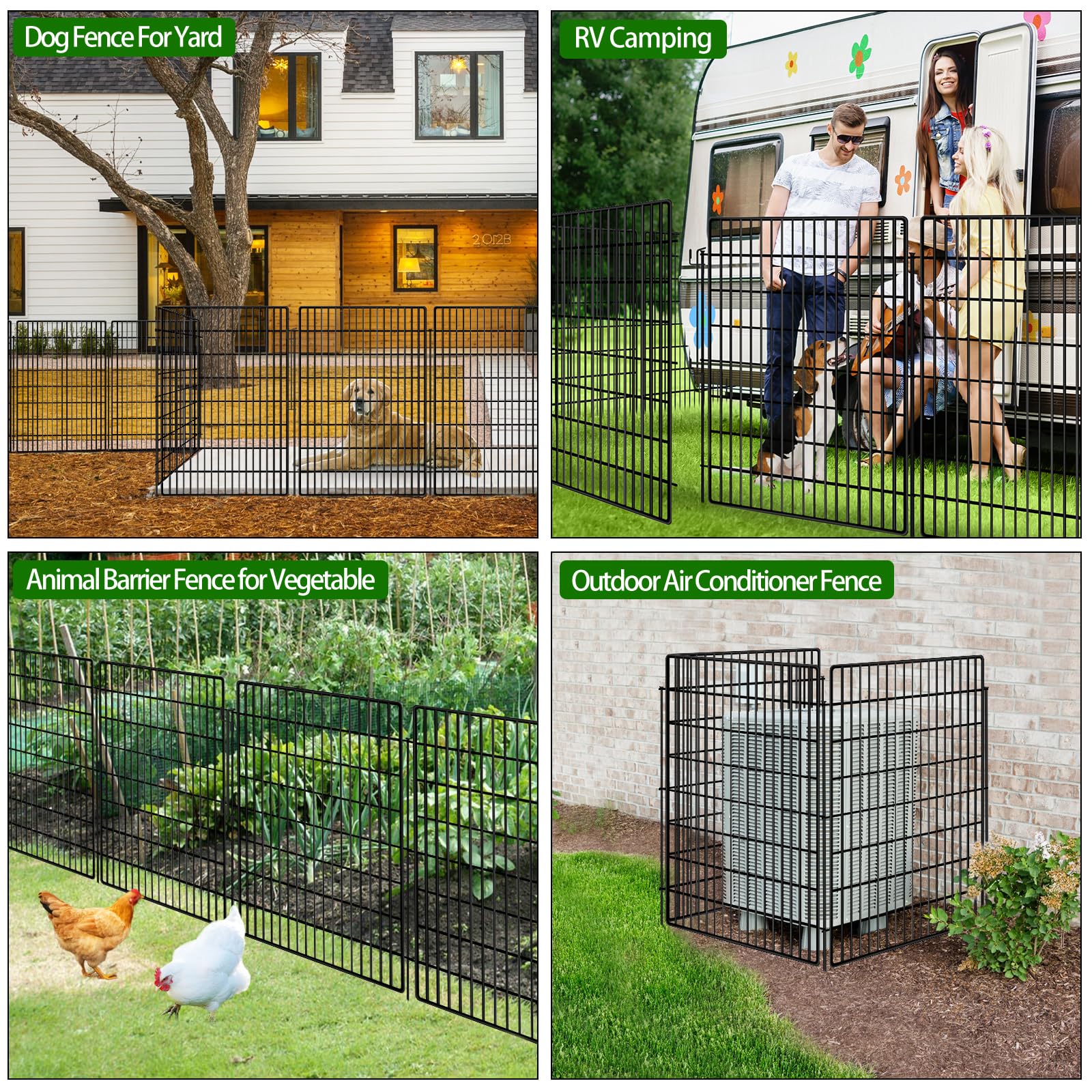 KYATE classic black decorative fencing enhances borders and walkways.