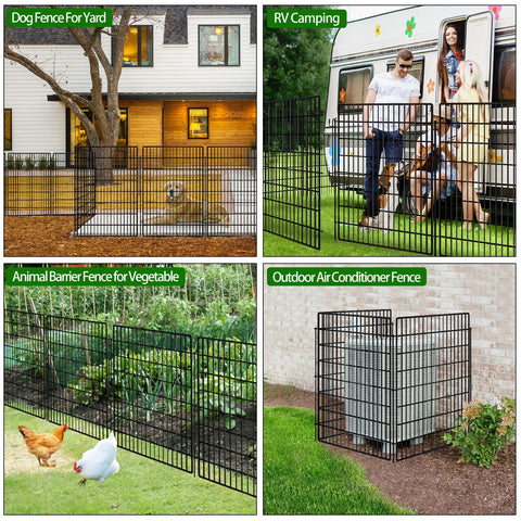 KYATE classic black decorative fencing enhances borders and walkways.